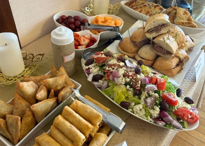 table of food from Victorian Diner