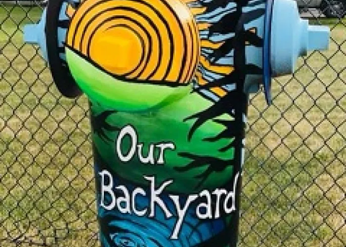 Painted Fire hydrant tweed